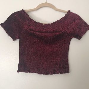 Off the shoulder crop top